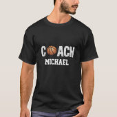 Personalisiert Name Basketball-Coach Custom Tee (Vorderseite)