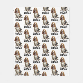 Personalisiert Name Basset Hound Fleecedecke
