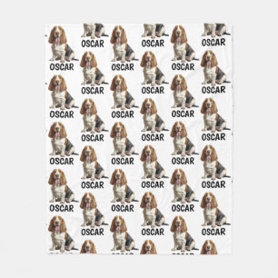 Personalisiert Name Basset Hound Fleecedecke