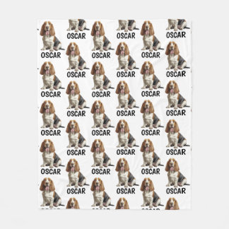 Personalisiert Name Basset Hound Fleecedecke