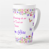 Personalisiert, Name bedeutet Geschenke für sie, Milchtasse (Rechte Ecke)