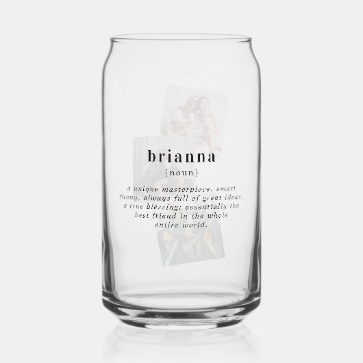 Personalisiert Name - benutzerdefinierte Definitio Dosenglas (Vorderseite)