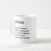 Personalisiert Name - benutzerdefinierte Definitio Kaffeetasse (Vorderseite Links)