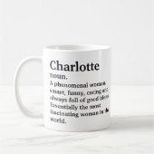 Personalisiert Name - benutzerdefinierte Definitio Kaffeetasse (Links)