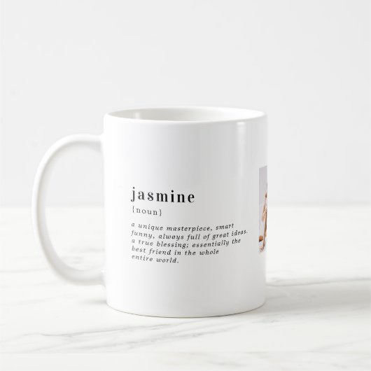 Personalisiert Name - benutzerdefinierte Definitio Kaffeetasse (Links)