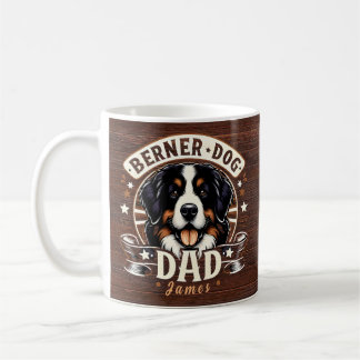 Personalisiert Name Berner Dog Vater - Bernese Dad Kaffeetasse