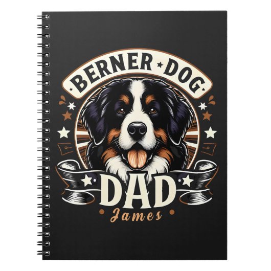 Personalisiert Name Berner Dog Vater - Bernese Dad Notizblock (Vorderseite)