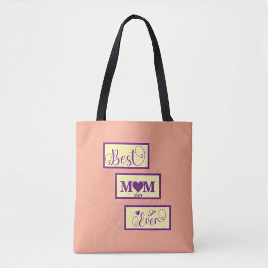 Personalisiert Name beste Mama je pINK ROSE Tasche (Vorderseite)