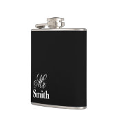 Personalisiert Name Black Flachmann (Links)