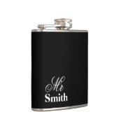 Personalisiert Name Black Flachmann (Rechts)