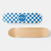Personalisiert Name blau-weiß Karton Skateboard (Horizontal)