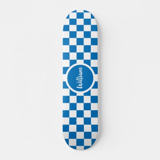 Personalisiert Name blau-weiß Karton Skateboard (Vorne)