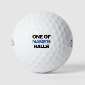 Personalisiert Name Blue Funny Golfball (Vorderseite)