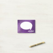 Personalisiert Name Blue Talk Blase Post-it Klebezettel (Auf Schreibtisch)