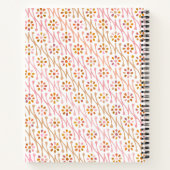 Personalisiert Name Boho Floral Earthy Pink Taupe Notizblock (Rückseite)