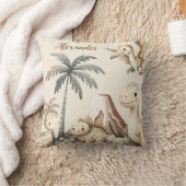 Personalisiert Name Boho Niedlich Dinosaurier Kissen (Decke)