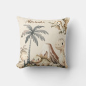 Personalisiert Name Boho Niedlich Dinosaurier Kissen (Vorderseite)