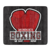 Personalisiert NAME Boxer Boxing Glove Prize Fight Schneidebrett (Vorderseite)