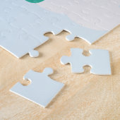 Personalisiert Name Boys Blau und Aquamarin Puzzle (Seite)