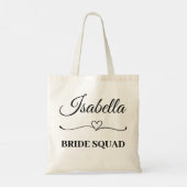 Personalisiert Name Bride Squad Wedding Team Tragetasche (Rückseite)