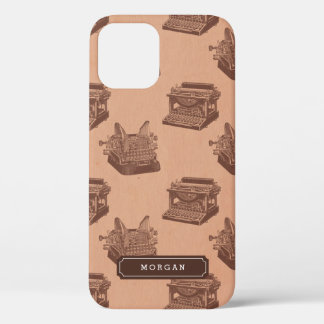 Personalisiert Name Brown Vintag-Schreibmaschine Case-Mate iPhone Hülle