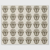 Personalisiert NAME Bull Steer Skull Western Ranch Geschenkpapier (Flach)