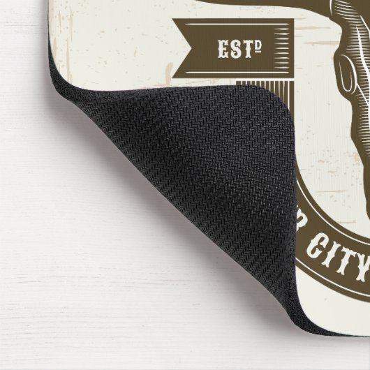Personalisiert NAME Bull Steer Skull Western Ranch Mousepad (Ecke)