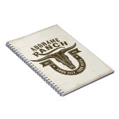 Personalisiert NAME Bull Steer Skull Western Ranch Notizblock (Rechte Seite)