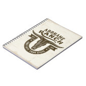 Personalisiert NAME Bull Steer Skull Western Ranch Notizblock (Linke Seite)