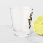 Personalisiert NAME Bull Steer Skull Western Ranch Schnapsglas (Links)