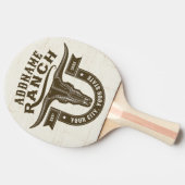 Personalisiert NAME Bull Steer Skull Western Ranch Tischtennis Schläger (Seitenansicht)