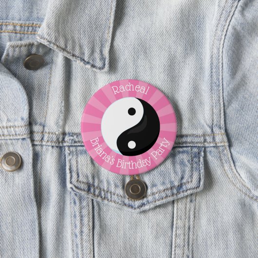 Personalisiert Name Button Karate Party für ein Mä (Beispiel)