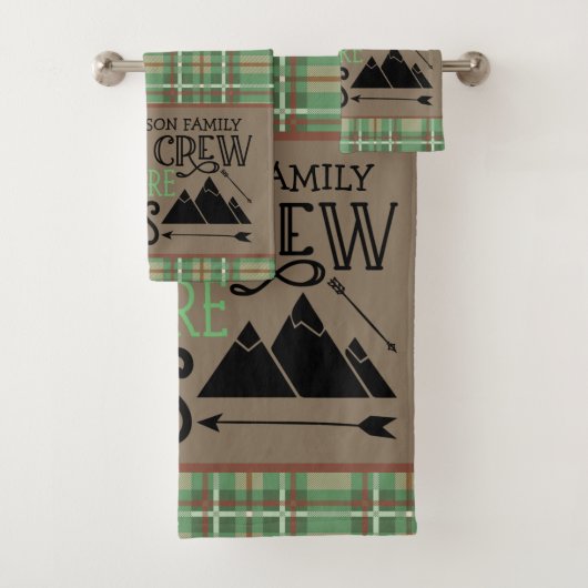 Personalisiert NAME Camping Erlebnis Badhandtuch Set (Insitu)