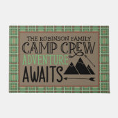 Personalisiert NAME Camping Erlebnis Fußmatte (Vorderseite)