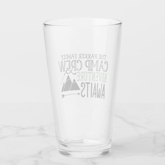 Personalisiert NAME Camping Erlebnis Glas (Rückseite)