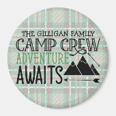 Personalisiert NAME Camping Erlebnis Magnet (Vorne)