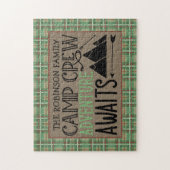 Personalisiert NAME Camping Erlebnis Puzzle (Vertikal)