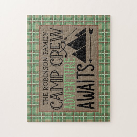 Personalisiert NAME Camping Erlebnis Puzzle (Vertikal)