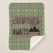 Personalisiert NAME Camping Erlebnis Sherpadecke (Vorderseite)