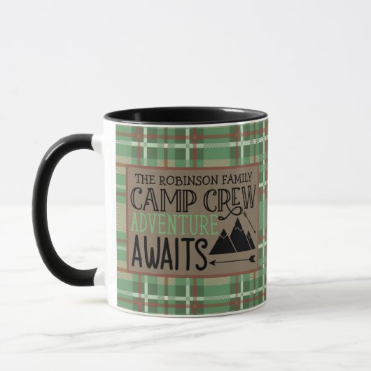 Personalisiert NAME Camping Erlebnis Tasse (Links)