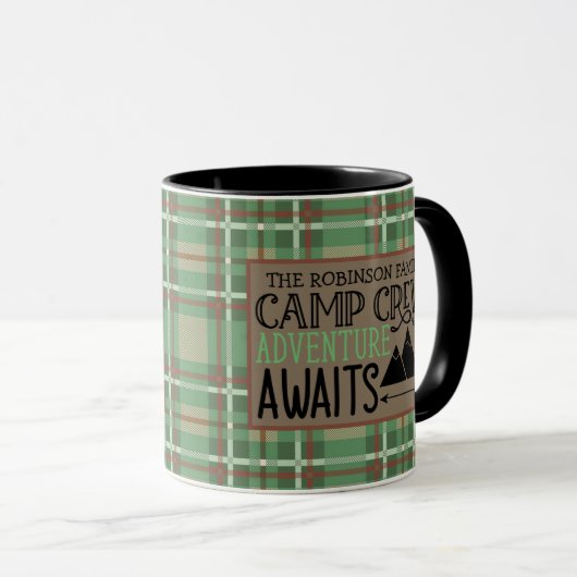 Personalisiert NAME Camping Erlebnis Tasse (VorderseiteRechts)