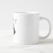PERSONALISIERT NAME CAT TRAARING MASK JUMBO Tasse (Rechts)