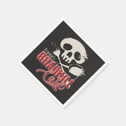 Personalisiert NAME Cheeky Roadkill Cafe Party Serviette (Ecke)