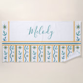 Personalisiert Name Chic Anchor Design Handtuch (Vorderseite)