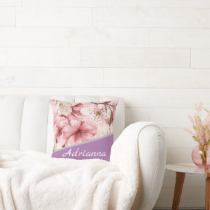 Personalisiert Name Chic Cherry Blossom Pink Kissen