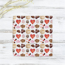 Personalisiert Name Chocolate Candy Heart Pattern