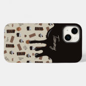 Personalisiert Name Chocolate Theme Pattern Case-Mate iPhone Hülle (Rückseite (Horizontal))