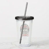 Personalisiert NAME Classic Car Garage Custom Shop Acryltrinkbecher (Rückseite)