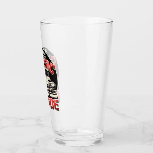 Personalisiert NAME Classic Car Garage Custom Shop Glas (Links)