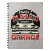 Personalisiert NAME Classic Car Garage Custom Shop Notizblock (Vorderseite)